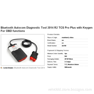 Bluetooth Autocom Diagnostic Tool 2014 R2 TCS Pro Plus with Keygen For OBD functions